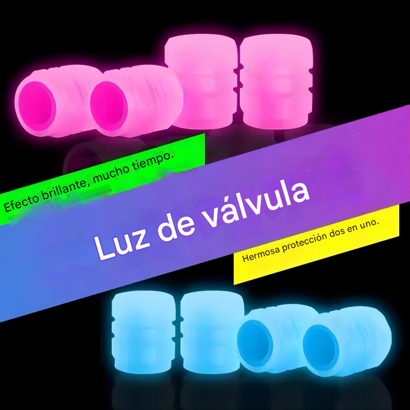 ✨✨Tapas de válvulas luminosas para automóviles, vehículos eléctricos, motocicletas, bicicletas, camiones y neumáticos; tapas de válvulas reflectantes súper brillantes.