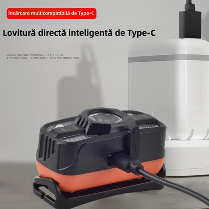 💥🌟💡Lanternă frontală LED cu inducție și încărcare inteligentă prin USB 3836379 
