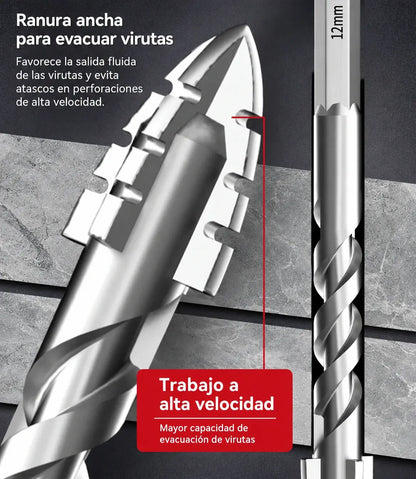 🥇【3+4+5+6+8+10+12mm】Broca excéntrica de acero de tungsteno superduro de séptima generación con borde dentado