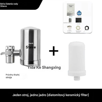 🔥【Zľava 33 €】🏆Nerezový domáci filtr na vodu na kohútik bez nutnosti inštalácie