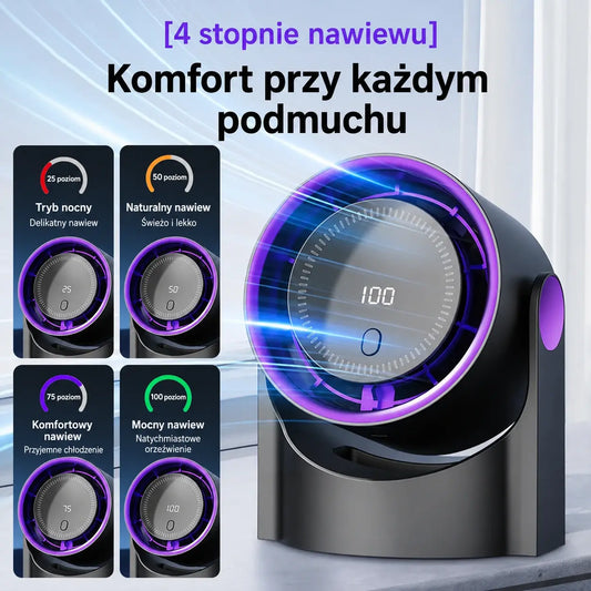 🧊🍃 Nowy bezłopatkowy wentylator turbinowy na biurko (możliwość montażu na ścianie)