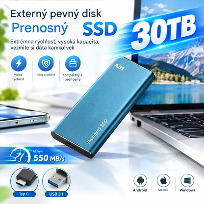 💾【30TB】Prenosné pevné disky s vysokou rýchlosťou prenosu