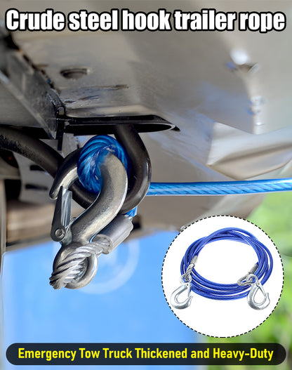 ⛓️🚗【4 m 5 toneladas】Cuerda de remolque para automóvil, cuerda de tracción, cuerda de rescate, accesorios de seguridad