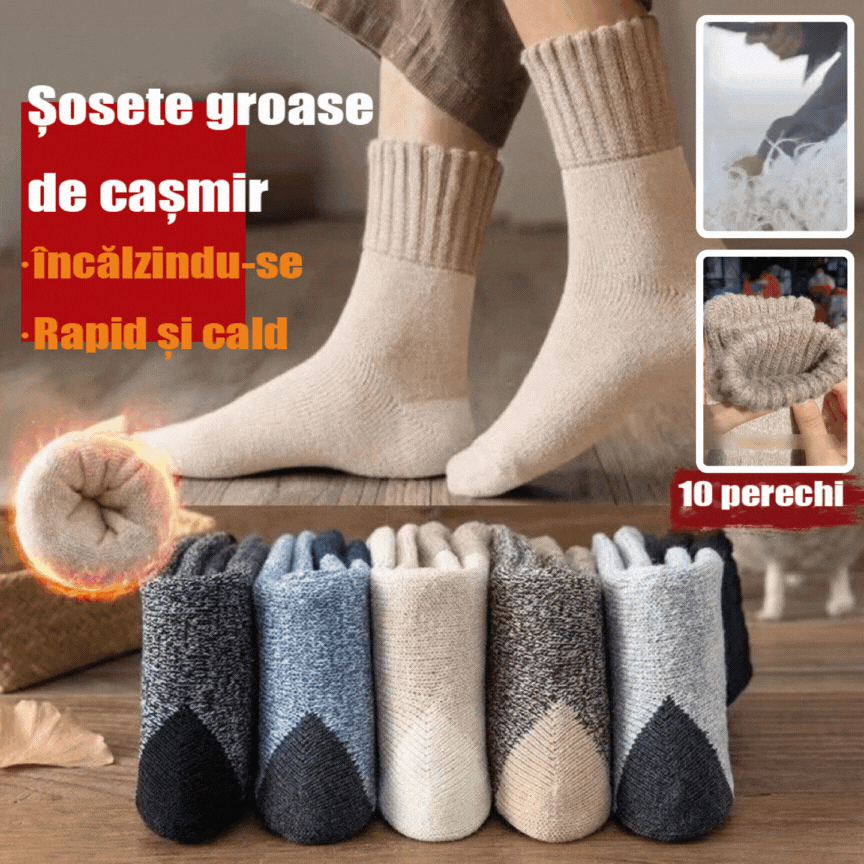 🧦🧦【10/20 parov】🐑Odebeljena volna! 🔥😎Odebeljene moške zimske volnene nogavice, plišaste in debele za toploto