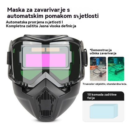 🔥😎Potpuno automatska maska za zavarivanje s prekidačem svjetla i zaštitnom maskom za zavarivače koja se montira na glavu