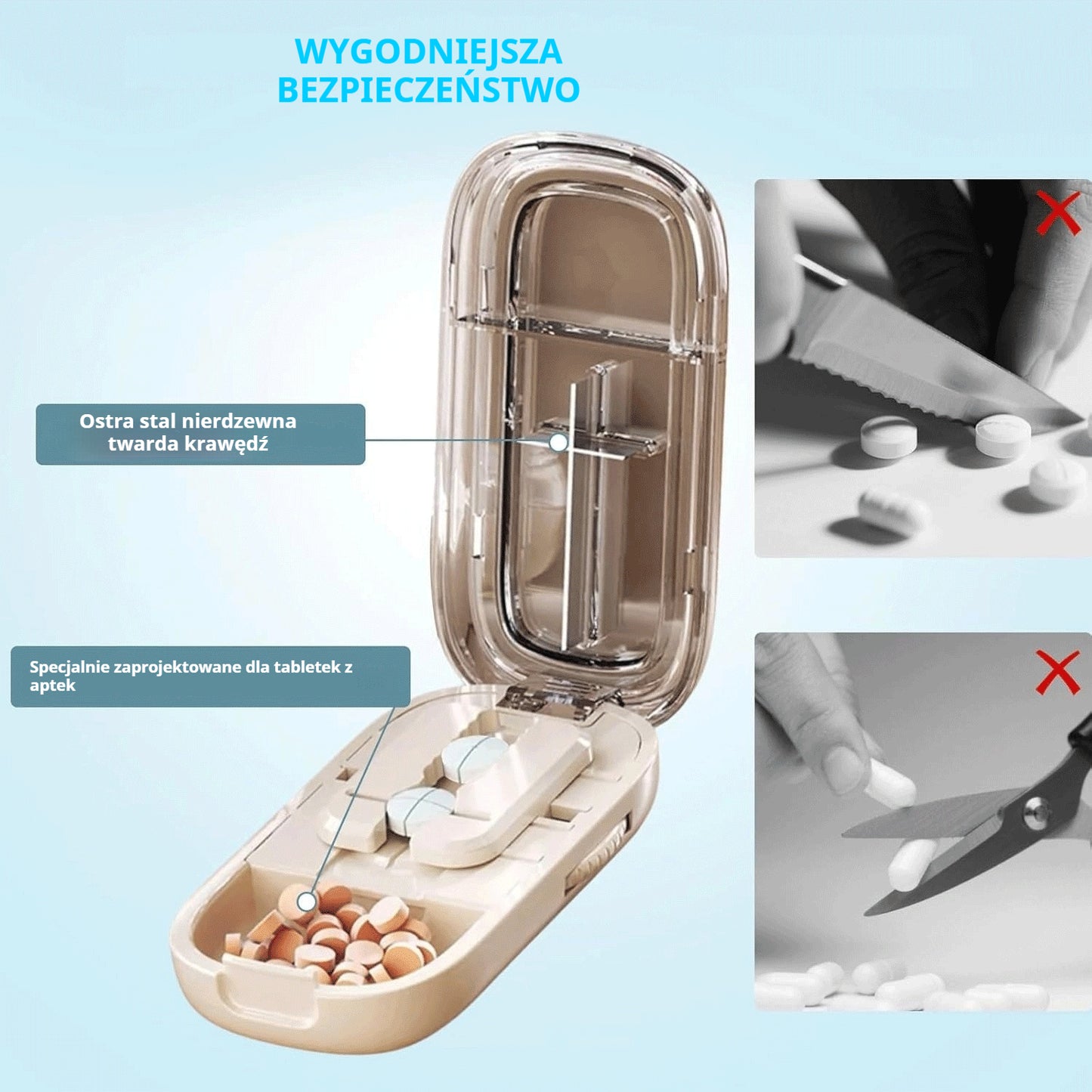 💊【Kup 1 i otrzymaj 1 gratis】🧰Wielofunkcyjny przenośny pojemnik na tabletki, hermetycznie zamknięty i odporny na wilgoć