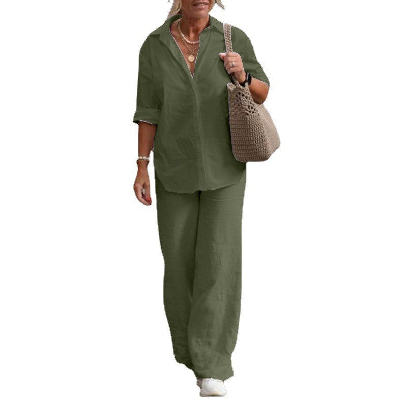 🔥【Vremenski ograničena ponuda - 50% popusta】【S-5XL】🌟Visokokvalitetni ženski set od pamuka i lana, ležernog kroja - unisex, prozračan, ugodan za kožu, udoban