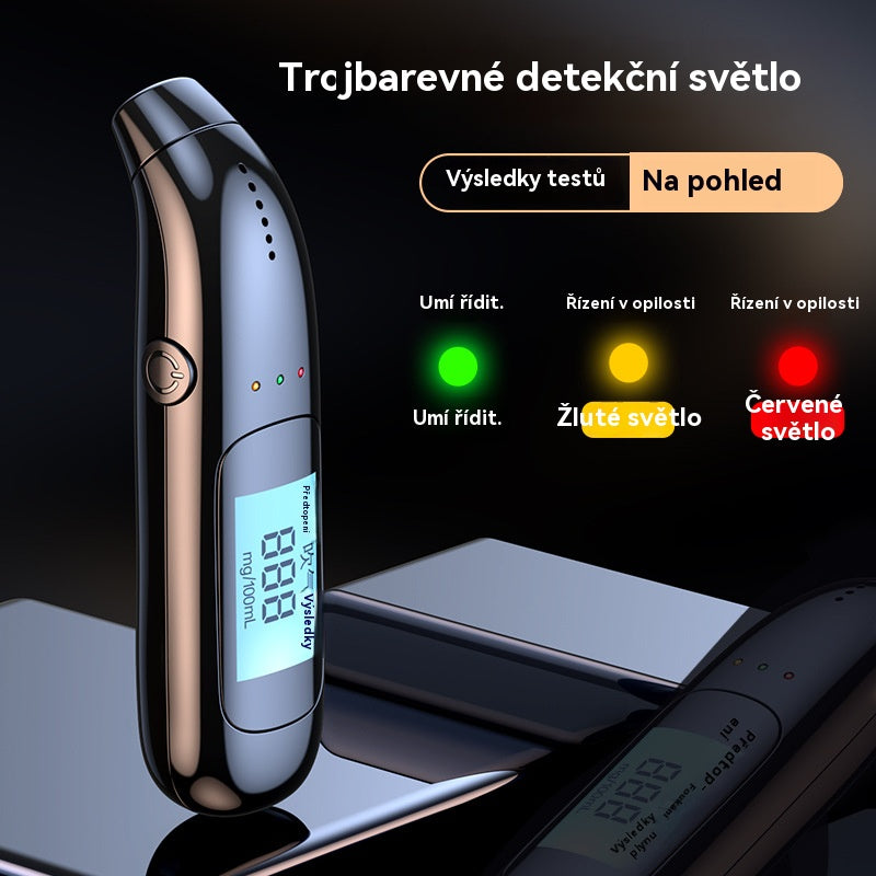 🔥🍷 Vysoce přesný přenosný dechový analyzátor – Změřte si hladinu alkoholu před jízdou