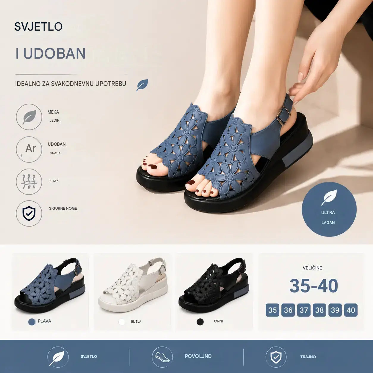 🔥【50% POPUSTA】🔥【35-40】Retro gležnjače i sandale s mekim potplatom