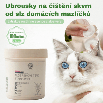 🐕🐈Čistiace obrúsky na škvrny od očí domácich zvierat 🔥Odstraňuje škvrny od sĺz🔥
