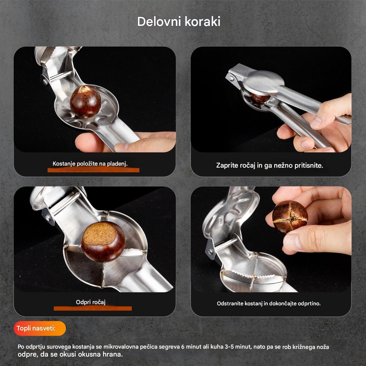 🌰【Kupite 1, dobite 1 gratis】Domači lupilec kostanja, odpre se z enim dotikom, ne bo poškodoval vaših rok!