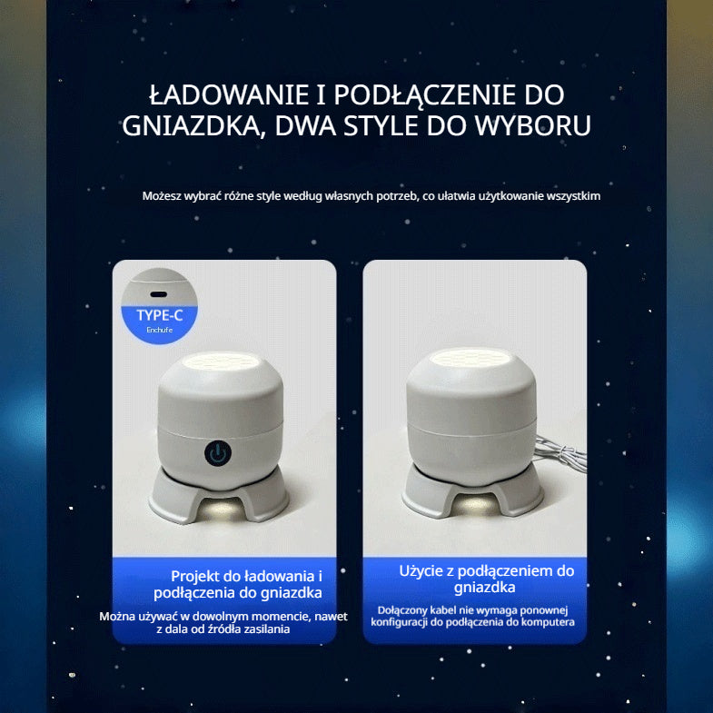 💖🌙【Sprzedaje się jak gorące bułki】Dynamicznie obracająca się lampa projektorowa LED z 2026 roku! ☁️🔥✨