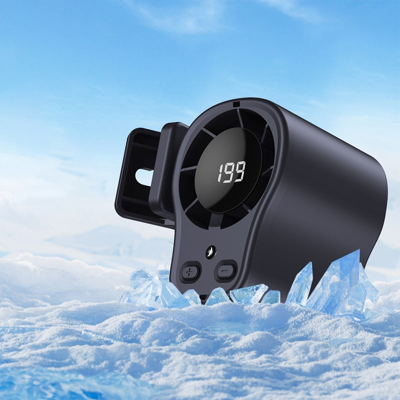 🌀 Ventilador manos libres con pantalla LED, clip integrado y 199 niveles de ajuste
