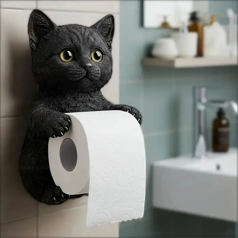 🐱【Horúci výpredaj roka】💥Roztomilý držiak na toaletný papier s motívom mačky✨📦Doprava zadarmo – skladom