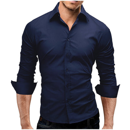 🔥👕【M-3XL】Мъжка стилна бизнес риза с дълъг ръкав 2026