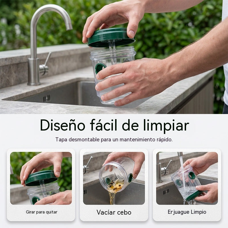 🐝☀️ Trampa solar para avispas para patios y jardines 🔋🌿 – Altamente eficiente, recargable, resistente a la intemperie, cubre hasta 500 metros cuadrados.
