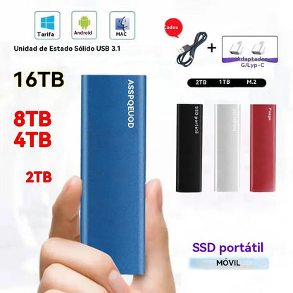 💾【8T】🔥Nuevo disco duro móvil portátil de alta velocidad y gran capacidad