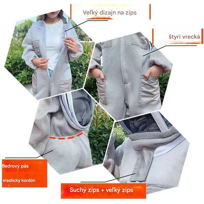 【M-2XL】Celotelový ochranný včelársky oblek pre bezpečnú prácu s včelami，Keď nechcete riešiť bodnutia ani horúčavu