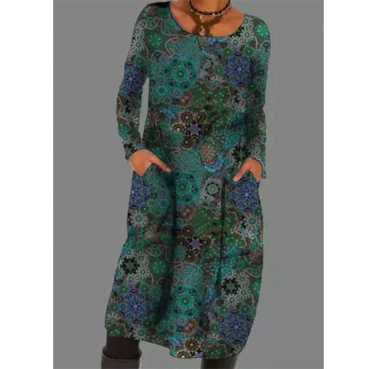 💕【50% zľava】🔥【S-5XL】2025 zimné módne šaty s potlačou v páse 3909558