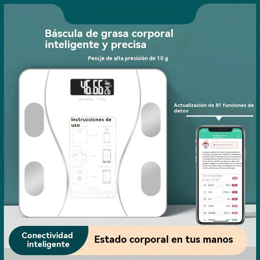 🥳Producto más vendido🥳💞 👵❤️ ¡50% de descuento! Báscula inteligente de grasa corporal: ¡Comprende tus datos y controla tu salud! Mide fácilmente tu peso y grasa corporal.