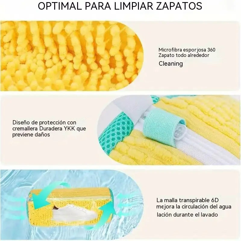 【Compra 1 y llévate 1 gratis】Bolsa cilíndrica para lavar zapatos en la lavadora y para su cuidado.