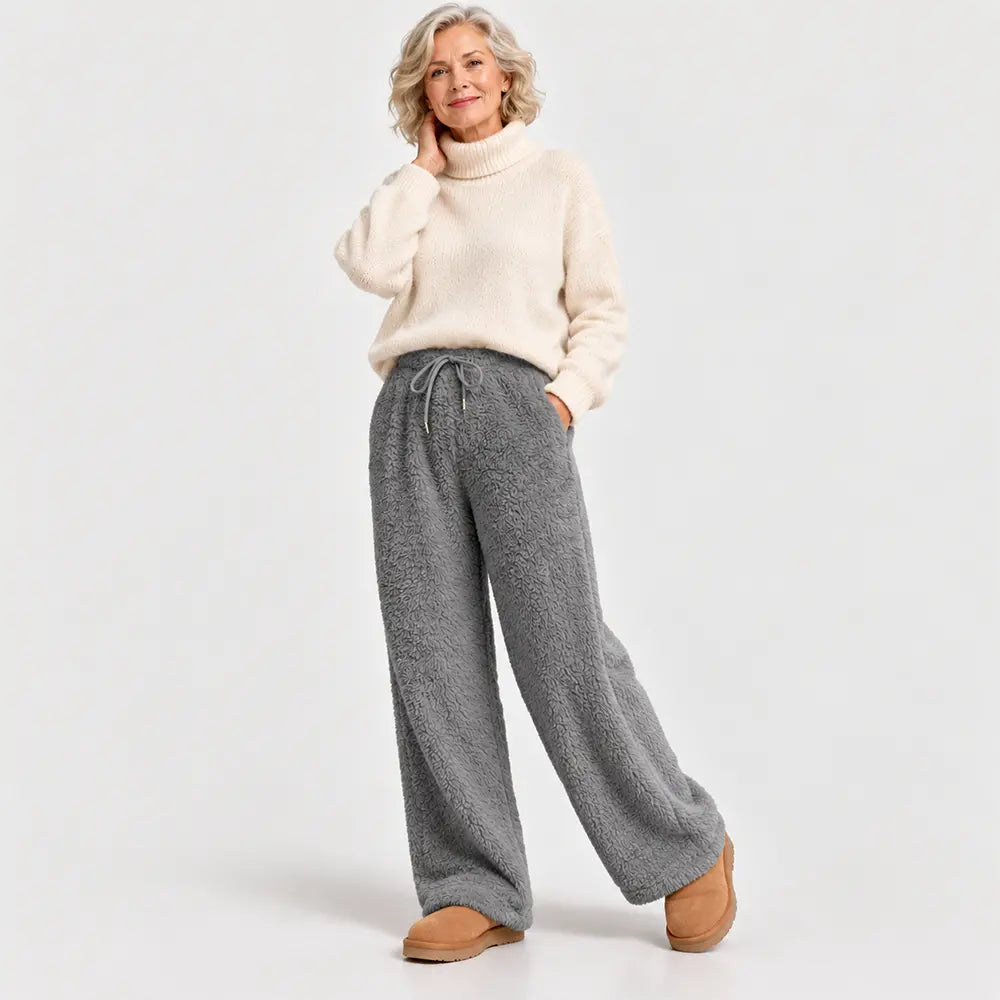 Descuento del 50 %【S-3XL / 6 colores】Pantalones de felpa lisos y elegantes para otoño e invierno