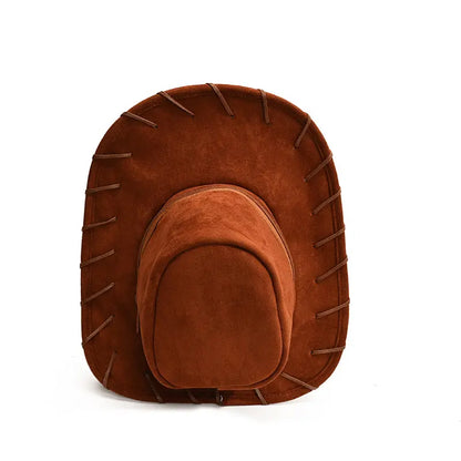 🤠 Mochila con forma de sombrero de vaquero del Oeste – Estilo vaquera Bolso