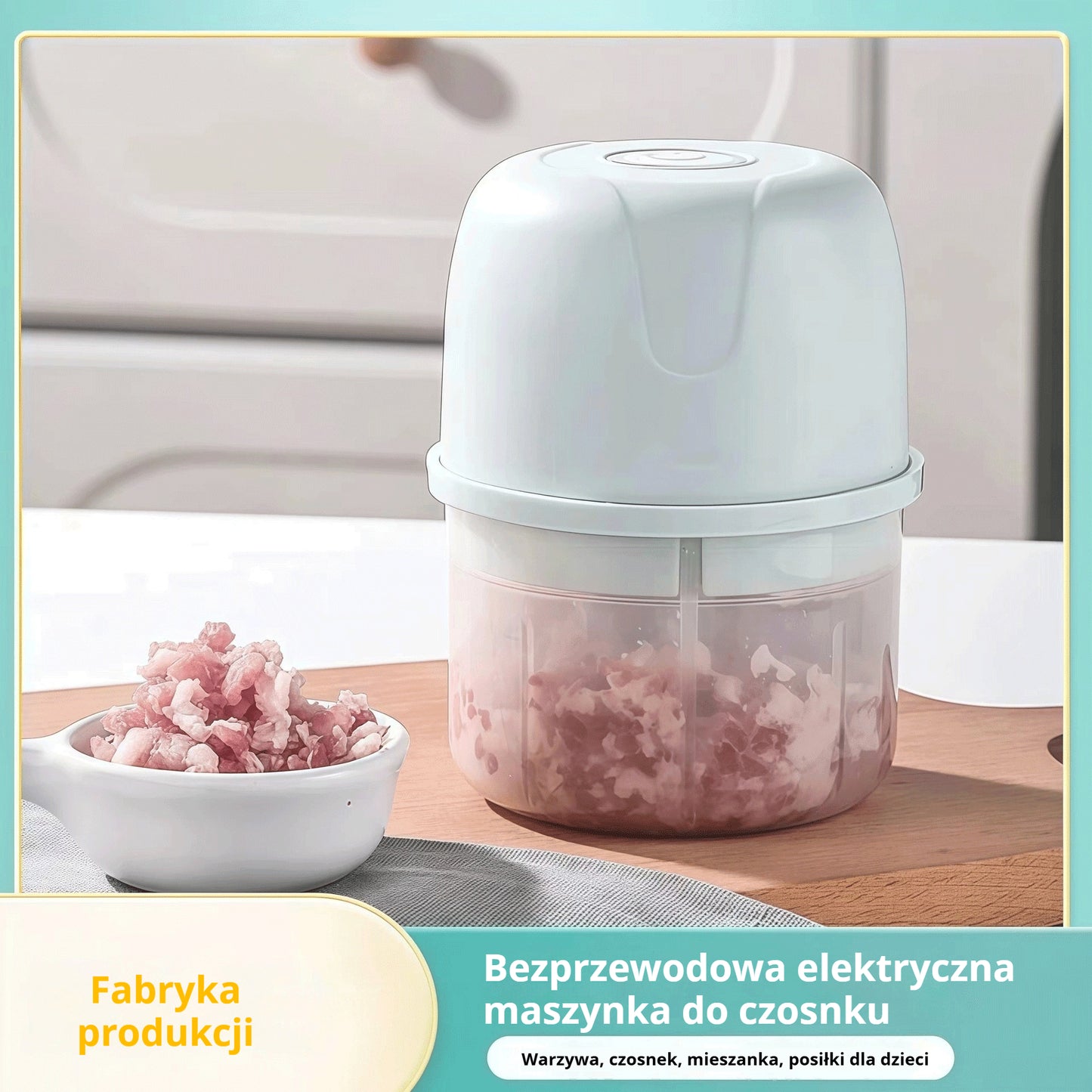 💥 Ostatni dzień wyprzedaży! 50% zniżki! ⏰ Sprzedano ponad 50 000 sztuk! 🎅 Elektryczny rozdrabniacz do czosnku, mini przenośny rozdrabniacz do warzyw
