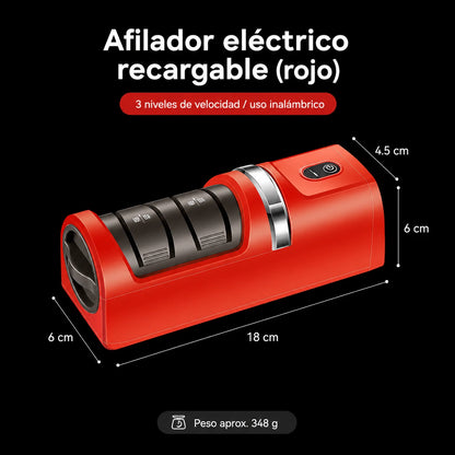⏳ ¡50% de descuento! 🔪 Afilador de cuchillos eléctrico inalámbrico multifuncional, recargable ✨