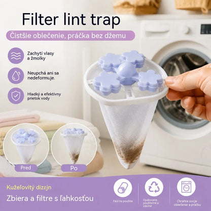 🌀6 kusov 22 €✨ Plávajúci filter do práčky – Zachytáva vlákna, vlasy a zvieracie chlpy pri každom praní 🧺