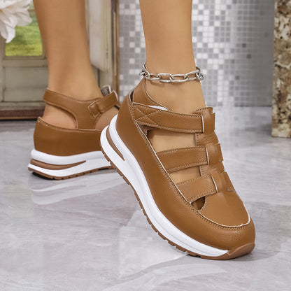 🏆【🔥Vânzare la cald】👡【35-43】2025 sandals casual cu pincul rotund înălțat, respirabil, cu fundul gros 