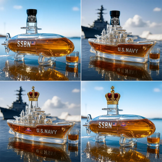 🚢Sada fliaš whisky so zábavným dizajnom｜Fľaša whisky Submarine｜Originálny darček a štýlová dekorácia do baru