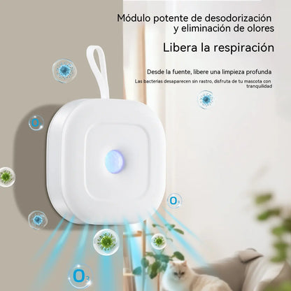Eliminador inteligente de olores para mascotas con correa para colgar