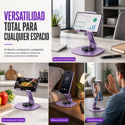 📢📢 50 % de descuento ✨ Soporte premium para teléfono móvil, totalmente metálico – base de escritorio con rotación de 360°