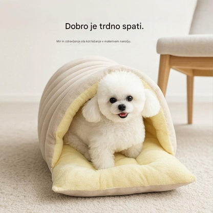 🐕🐱Topla, prijetna in udobna plišasta jama za hišne ljubljenčke
