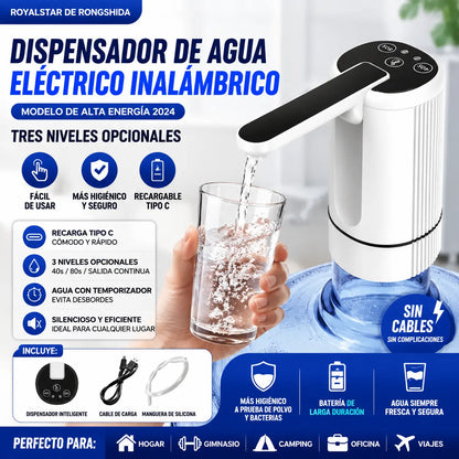 💧⚡Bomba de agua eléctrica autocebante para agua embotellada, con 3 ajustes de temporizador regulables.