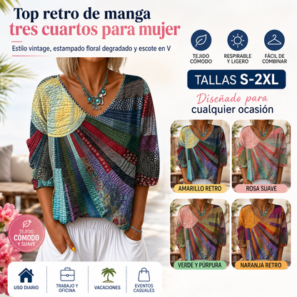 💕Elegante camisa estampada de estilo francés【Oferta por tiempo limitado: -55% de descuento】Tallas S-2XL