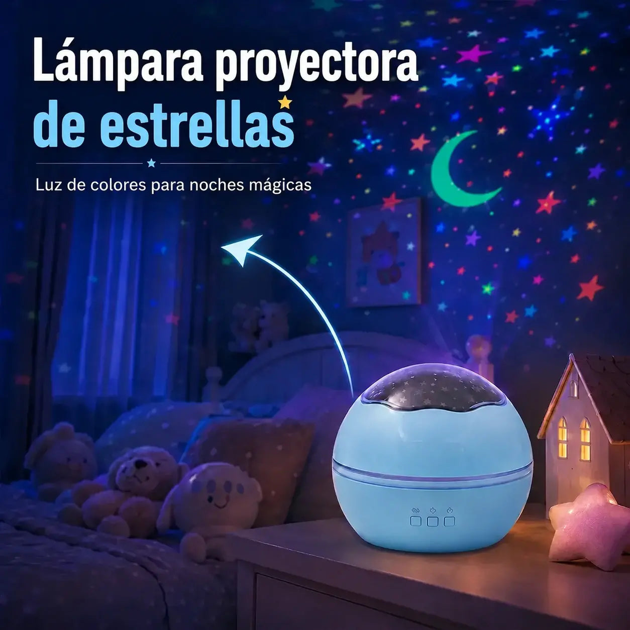 🌠✨Proyector de cielo estrellado, luz nocturna ⎜ Lámpara LED giratoria🎁