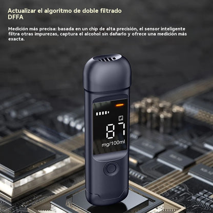 【Versión mejorada】🍷 Medidor de alcohol portátil de alta precisión – Mide tu nivel antes de conducir