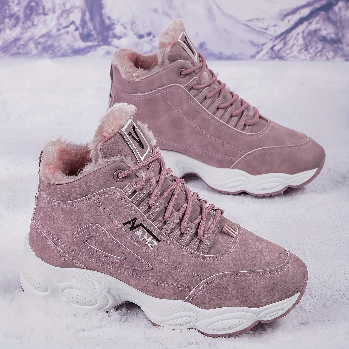 😍【35-41】Zapatos de invierno de algodón de suela gruesa para mujer, engrosados, cómodos y cálidos.