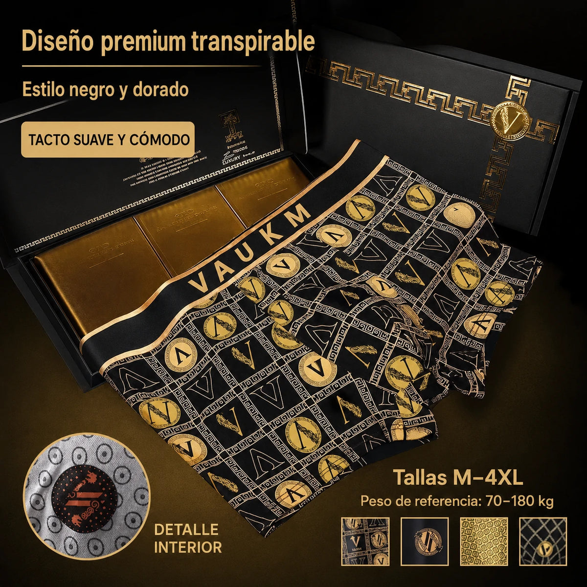 ⏰ Oferta limitada: 🎁 Pack de 4 bóxers antibacterianos 7A para hombre, transpirables.