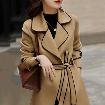 💖🔥【50% de descuento】[M-4XL] Abrigo de cachemira de doble cara para mujer, otoño/invierno 2025