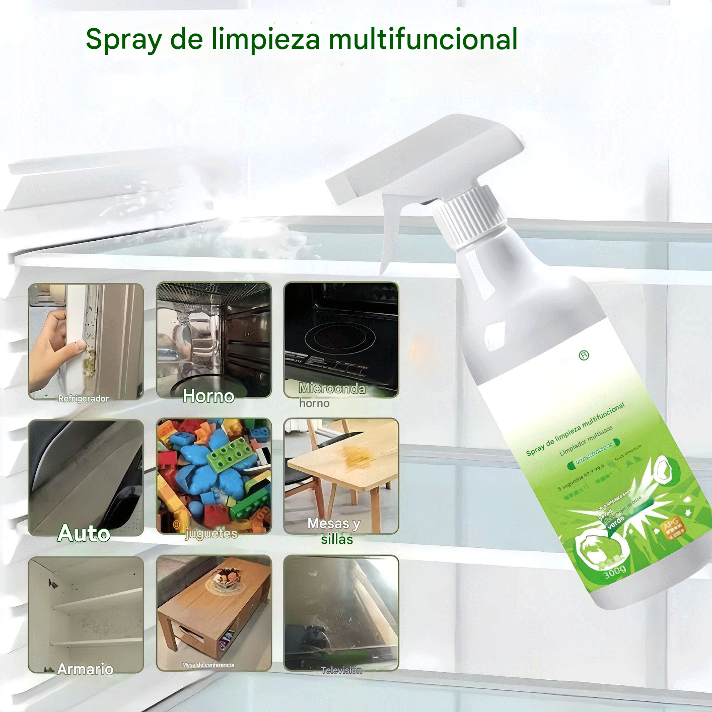 🔥Promoción 2025 50% de descuento🔥 Spray limpiador universal sin enjuague