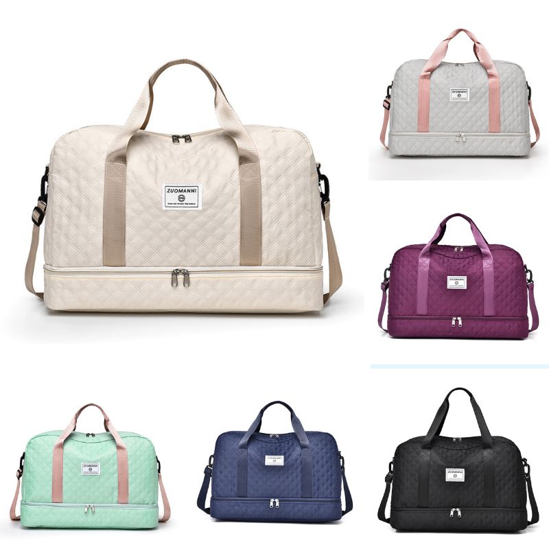 🔥 Elegante bolsa de viaje de gran capacidad con diseño de separación para uso húmedo y seco, adecuada para yoga y fitness