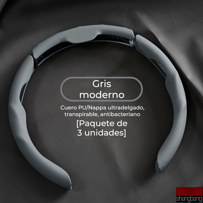 🚗Usnjen avtomobilski volan, primeren za vse letne čase, nedrseč, vpija znoj in odporen proti obrabi.