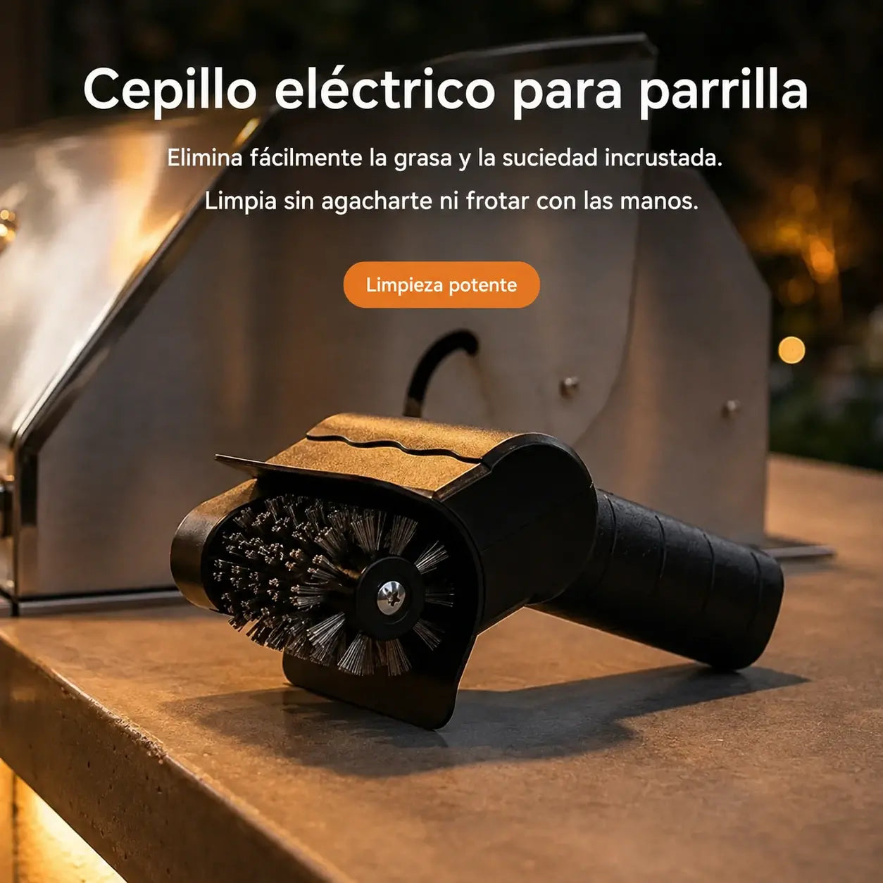 🔋🧹 Cepillo eléctrico inalámbrico para limpieza de barbacoas – batería de litio, multifuncional y fácil de usar 🔥🍖