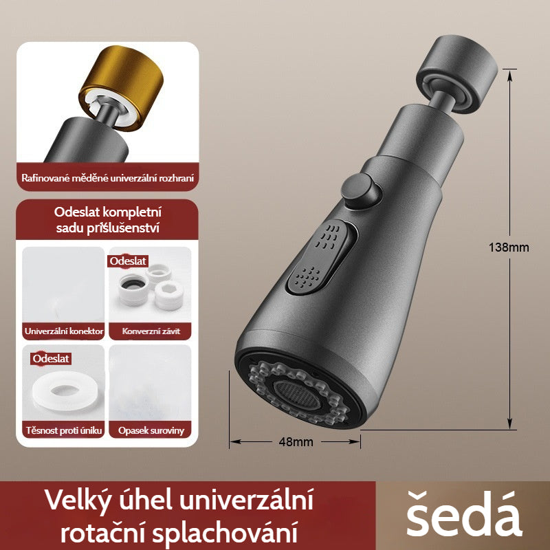 🚰【Filtrační patrona zdarma】🔥Otočný nástavec na vodovodní kohoutek o 360° s filtrem