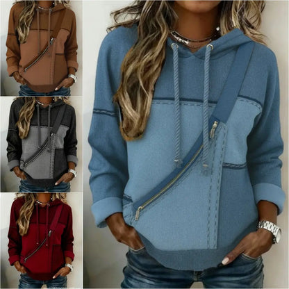 🎀Oferta por tiempo limitado: -45%🎀【S-5XL】Sudadera casual con capucha y manga larga estampada para mujer