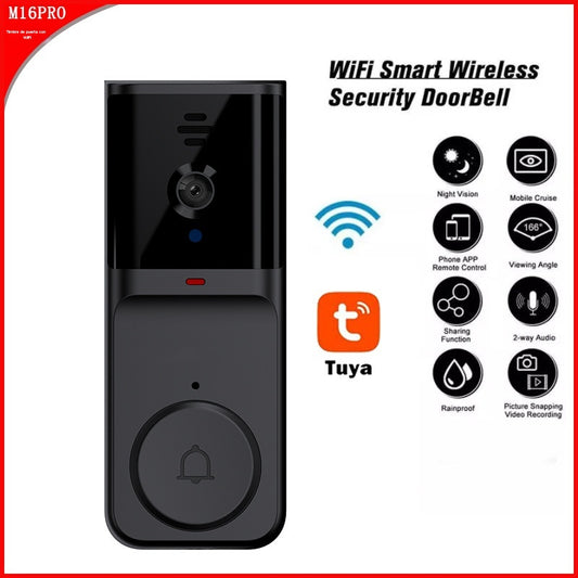 🔥Cámara de timbre inalámbrico: 1080P, ángulo de 170°, pantalla de 4,3 pulgadas, impermeabilización exterior IPX65, visión nocturna