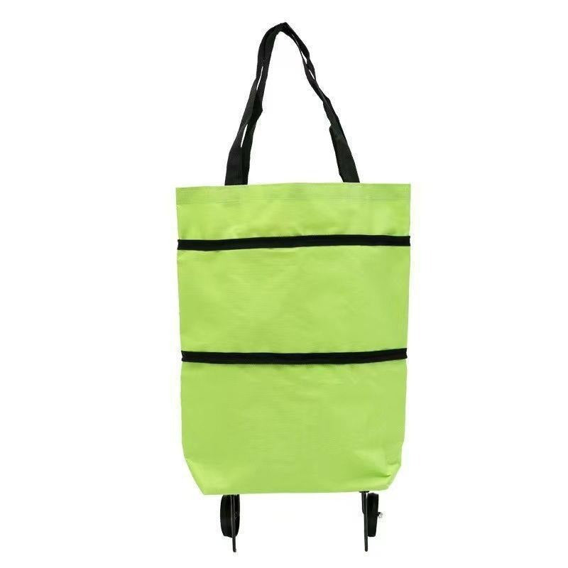 1 unidad por 27 euros [Producto más vendido] 🛒♻️ Bolsa de compras plegable 2 en 1 / mochila, bolsa de compras ligera / carrito